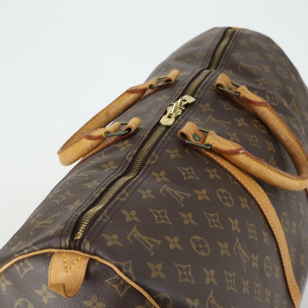 LOUIS VUITTON Monogram Keepall 55 Boston Bag M41424 LV Auth ka1119