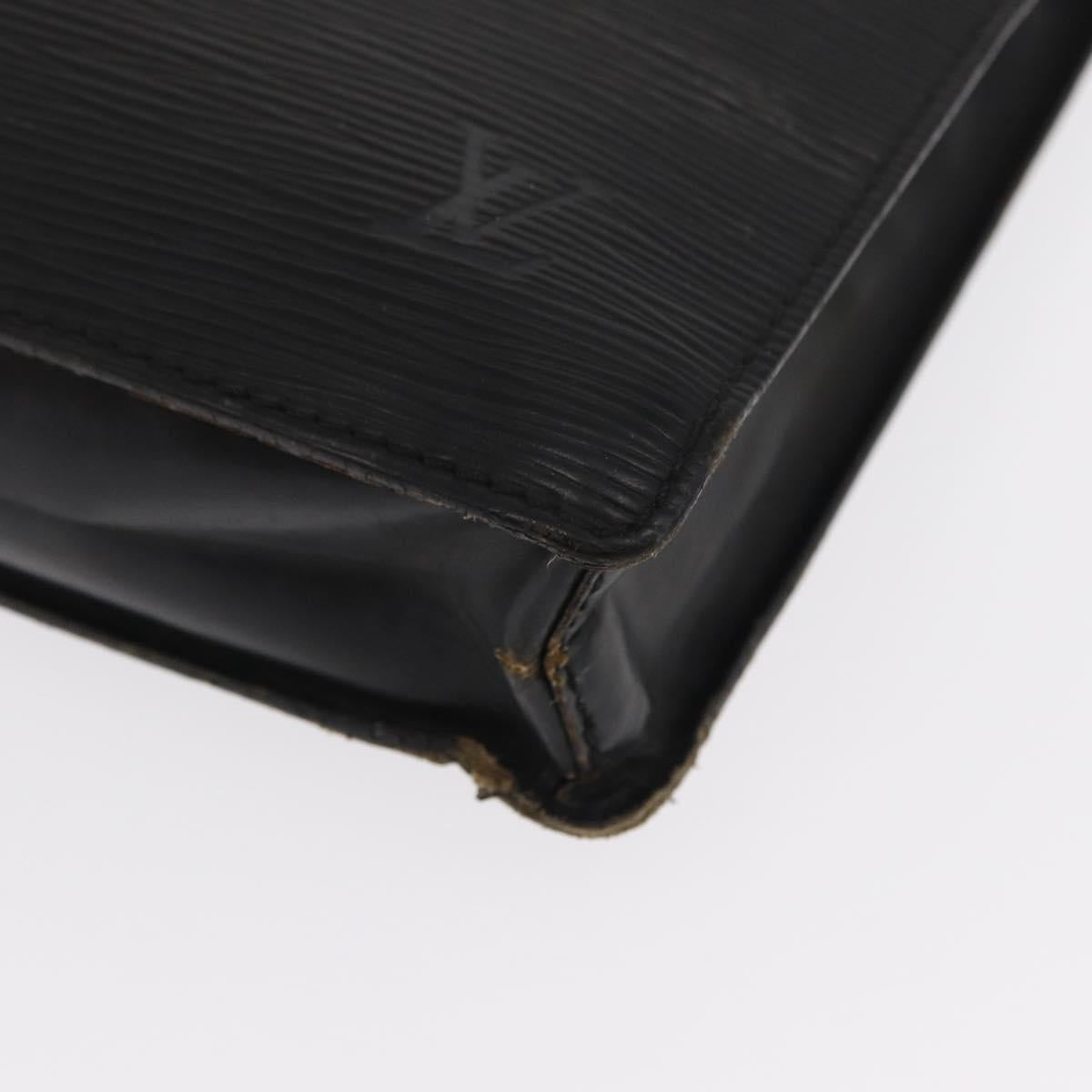 LOUIS VUITTON Epi Porte Documents Senateur Briefcase Black M54452 LV Auth ka1125