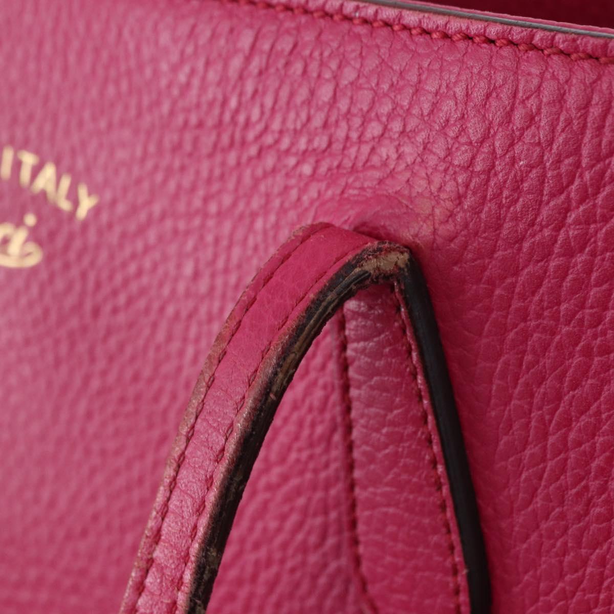 GUCCI Tote Bag Leather Pink Gold 354397 Auth ka1133