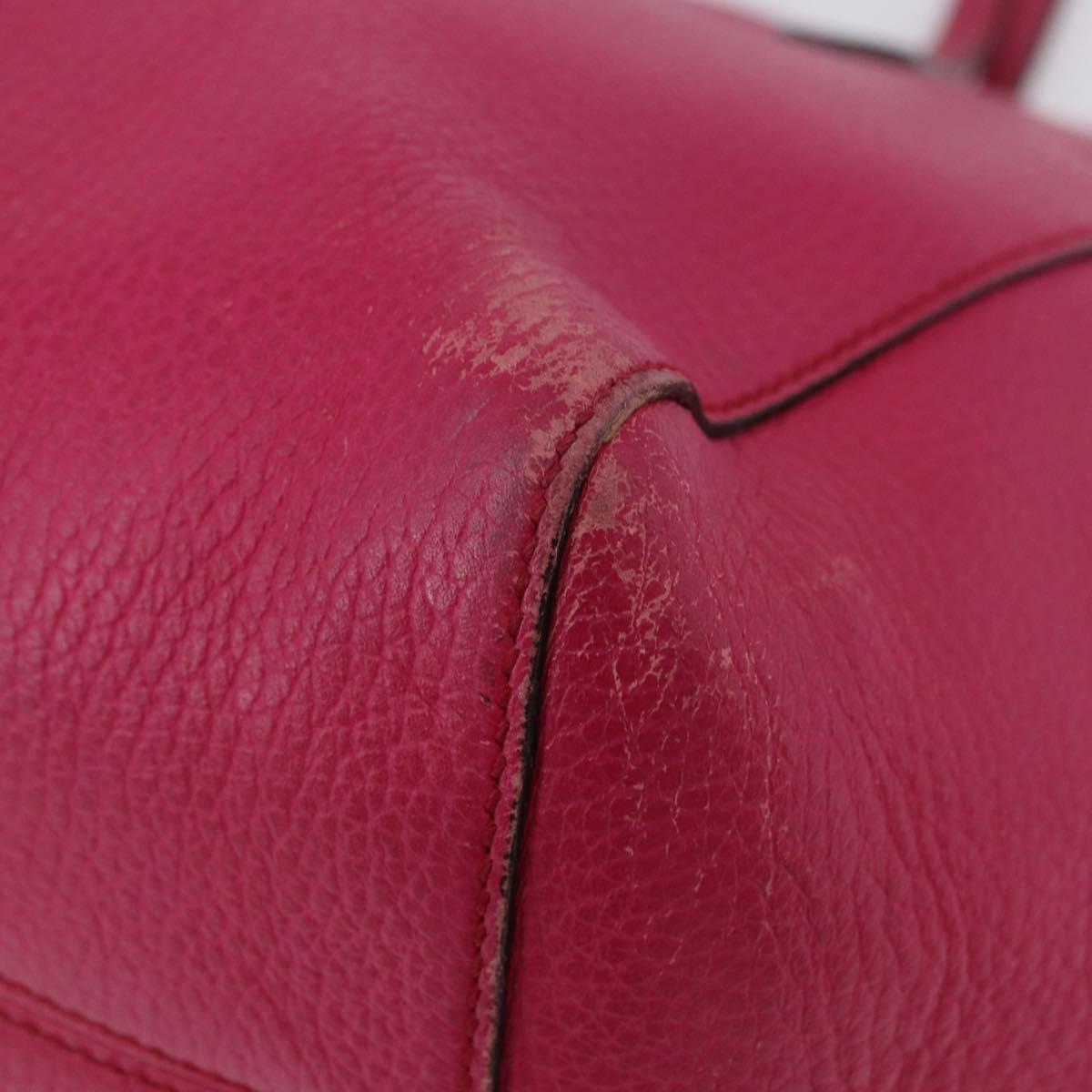 GUCCI Tote Bag Leather Pink Gold 354397 Auth ka1133