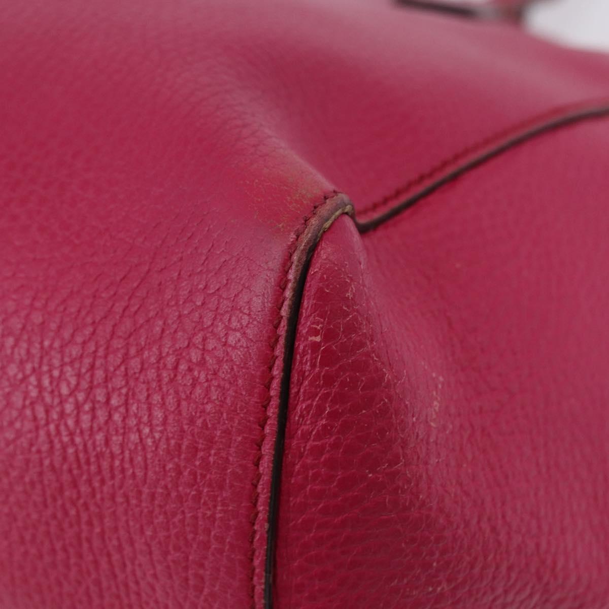 GUCCI Tote Bag Leather Pink Gold 354397 Auth ka1133