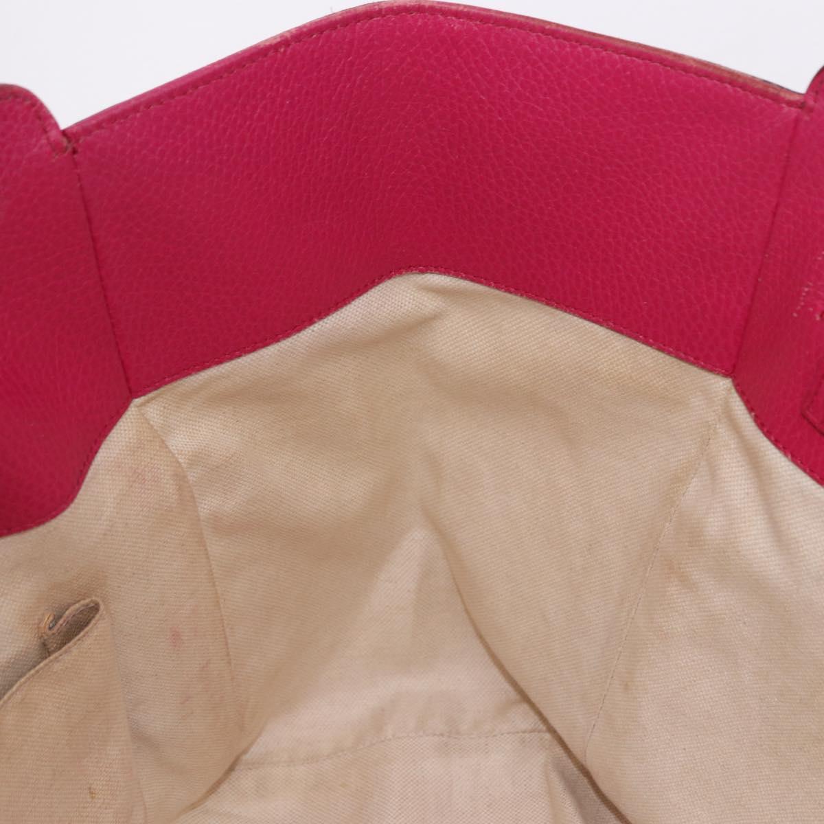 GUCCI Tote Bag Leather Pink Gold 354397 Auth ka1133