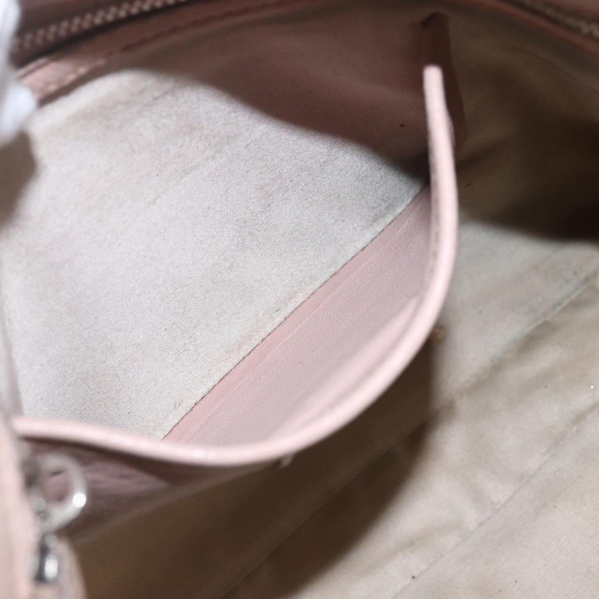 Miu Miu Shoulder Bag Leather Silver Pink Auth ka1134