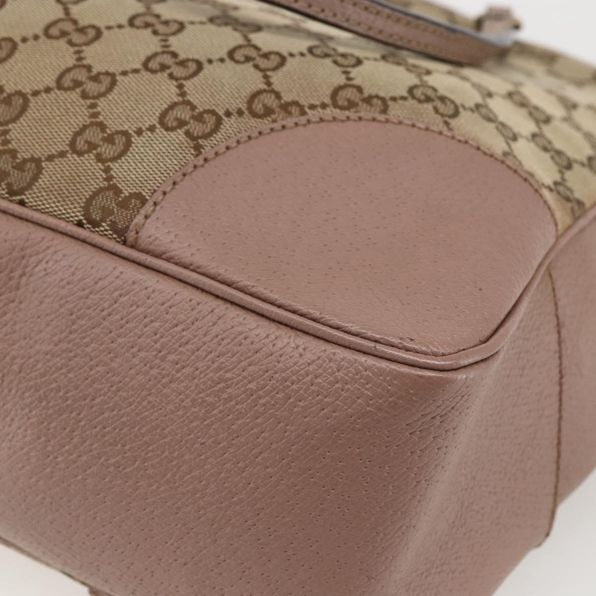 GUCCI GG Canvas Tote Bag Beige Gold 323671 Auth ka1137