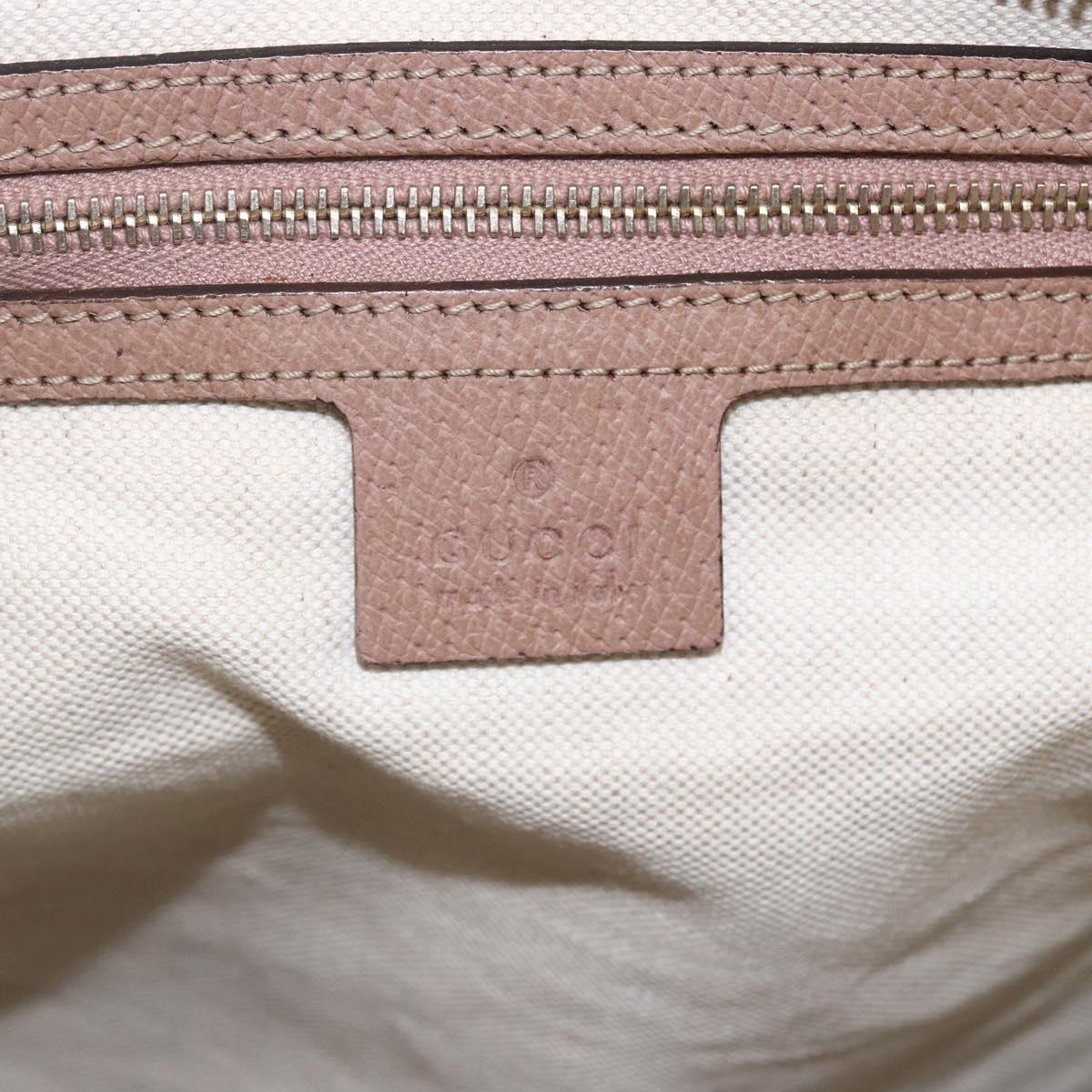 GUCCI GG Canvas Tote Bag Beige Gold 323671 Auth ka1137