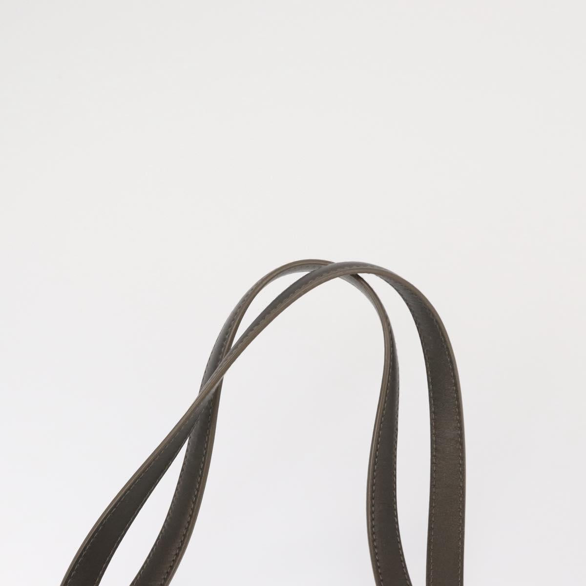 Christian Dior Canage Tote Bag Coated Canvas Silver tone Auth ka114