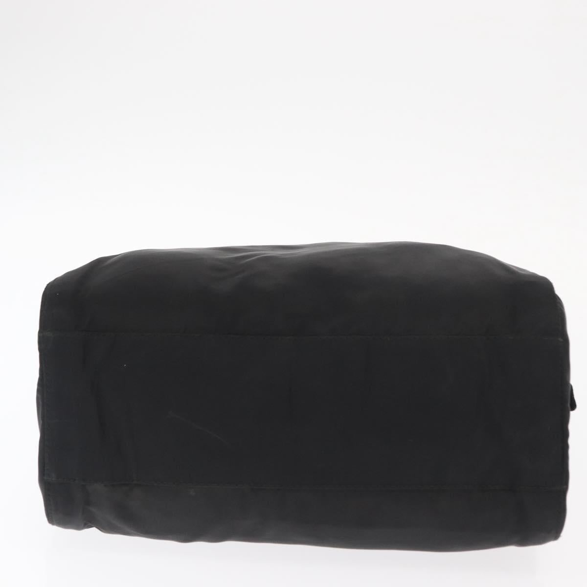 PRADA Hand Bag Nylon Black Silver Auth ka1143
