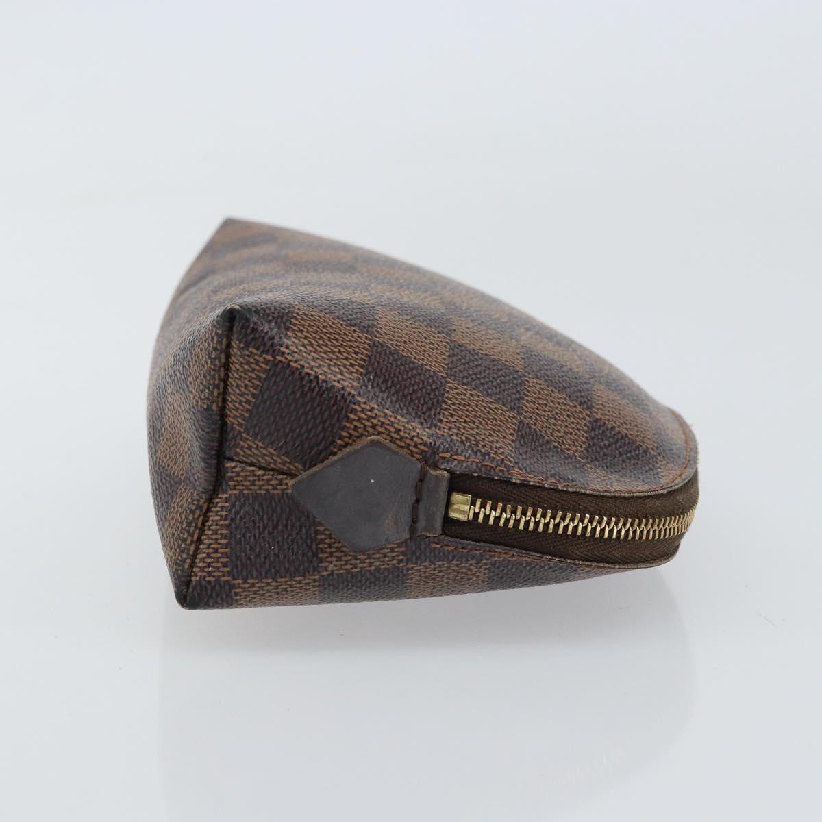 LOUIS VUITTON Damier Ebene Pochette Cosmetic PM Pouch N47516 LV Auth ka1146