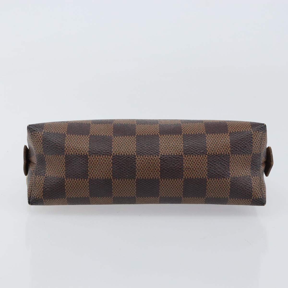 LOUIS VUITTON Damier Ebene Pochette Cosmetic PM Pouch N47516 LV Auth ka1146