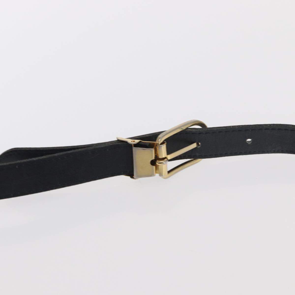 Christian Dior Shoulder Bag Leather Navy Gold Auth ka1151