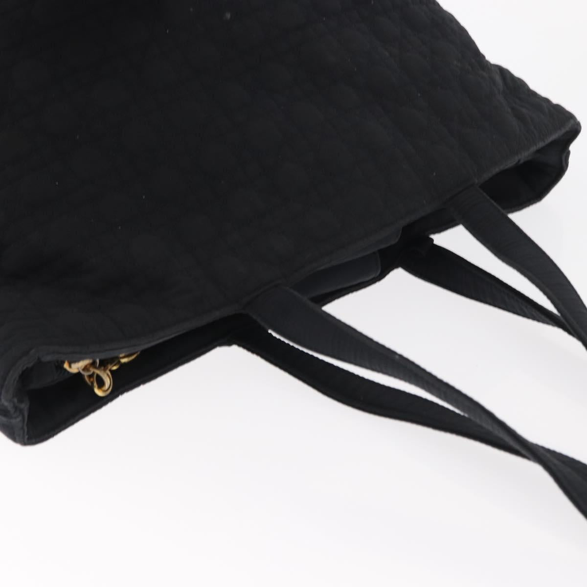 Christian Dior Shoulder Bag Nylon Black Gold Auth ka1164