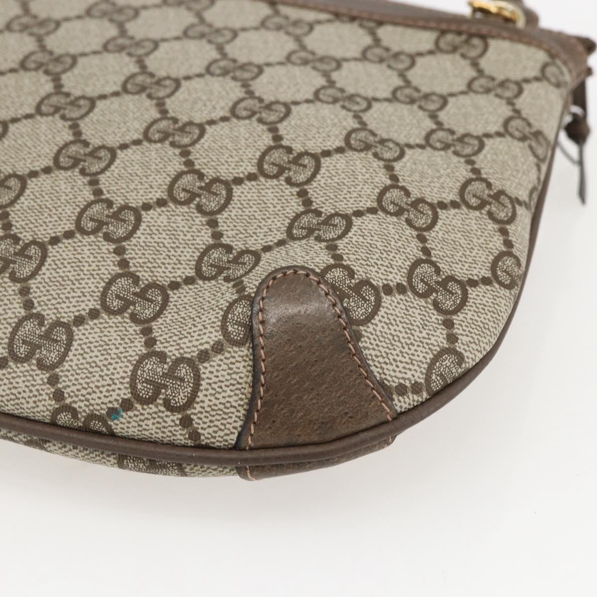 GUCCI GG Supreme Web Sherry Line Shoulder Bag PVC Beige 39 02 026 Auth ka1189