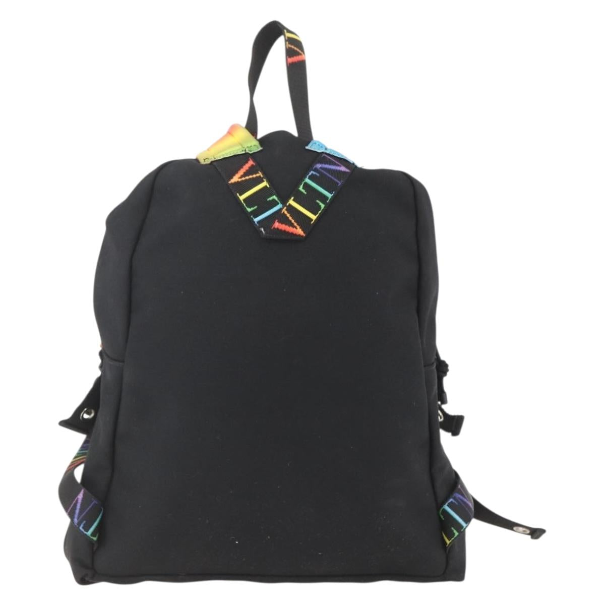 VALENTINO Backpack Nylon Black Auth ka1198