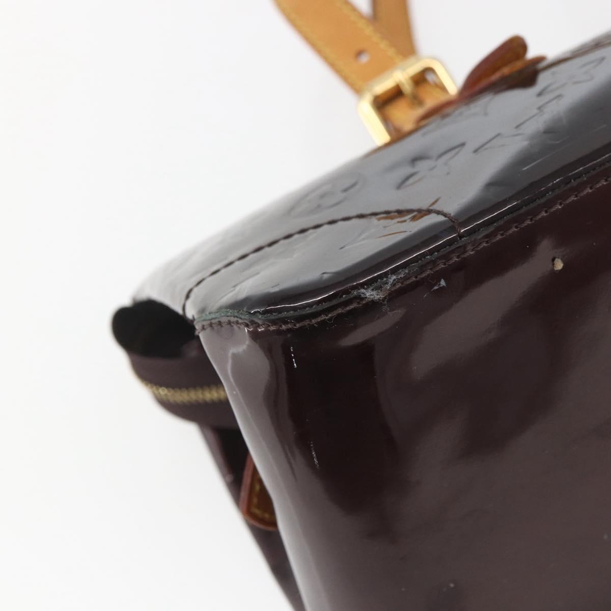 LOUIS VUITTON Monogram Vernis Rosewood Avenue Bag Amarante M93510 LV Auth ka1207