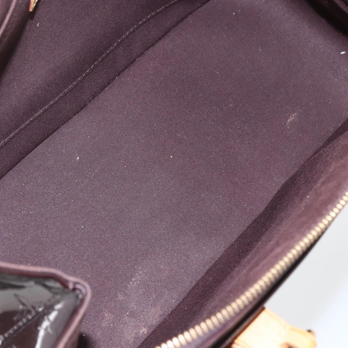 LOUIS VUITTON Monogram Vernis Rosewood Avenue Bag Amarante M93510 LV Auth ka1207