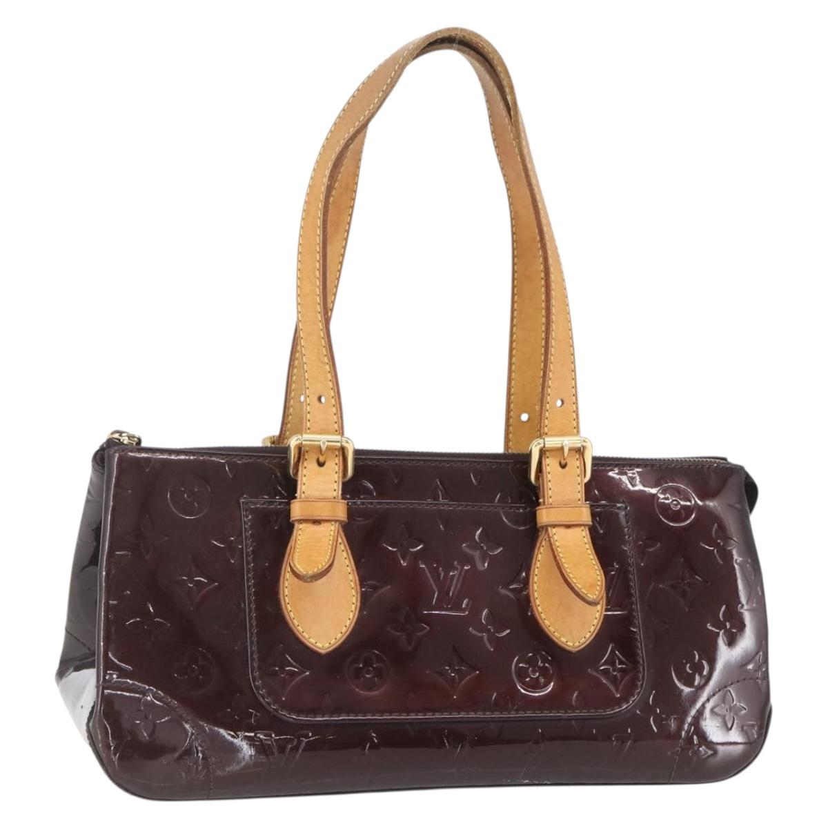 LOUIS VUITTON Monogram Vernis Rosewood Avenue Bag Amarante M93510 LV Auth ka1207