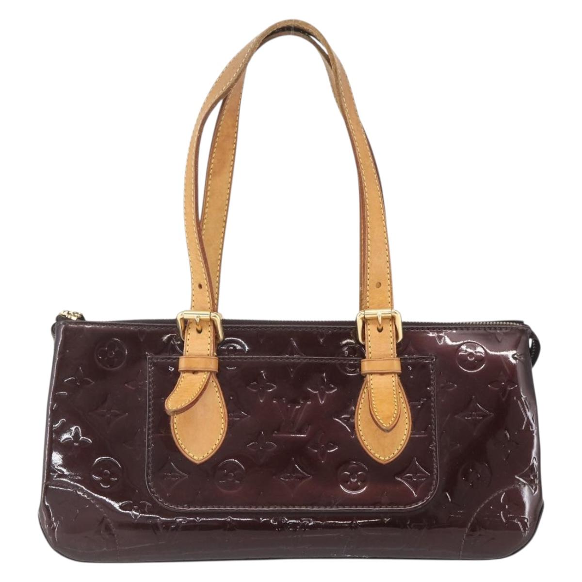 LOUIS VUITTON Monogram Vernis Rosewood Avenue Bag Amarante M93510 LV Auth ka1207