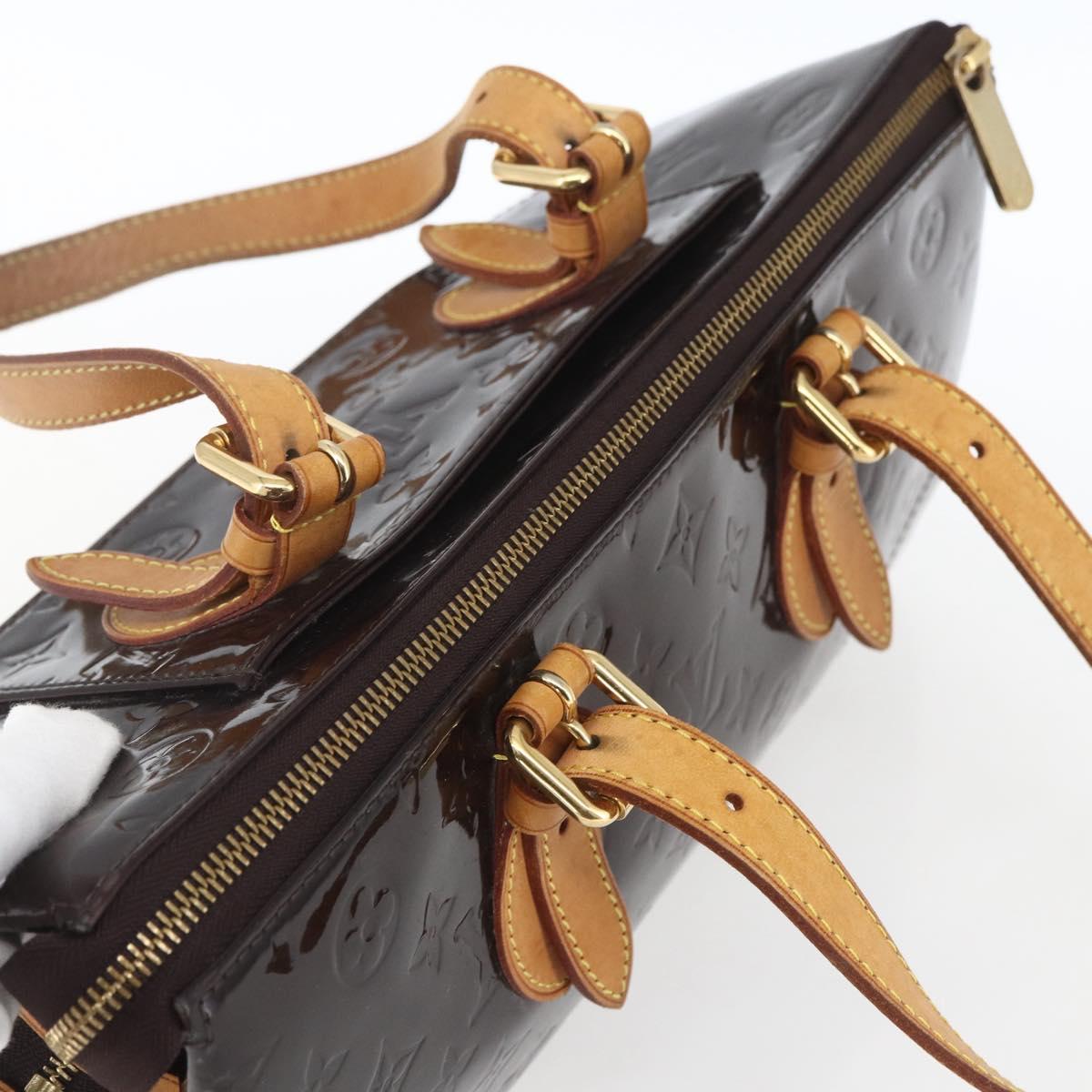 LOUIS VUITTON Monogram Vernis Rosewood Avenue Bag Amarante M93510 LV Auth ka1207