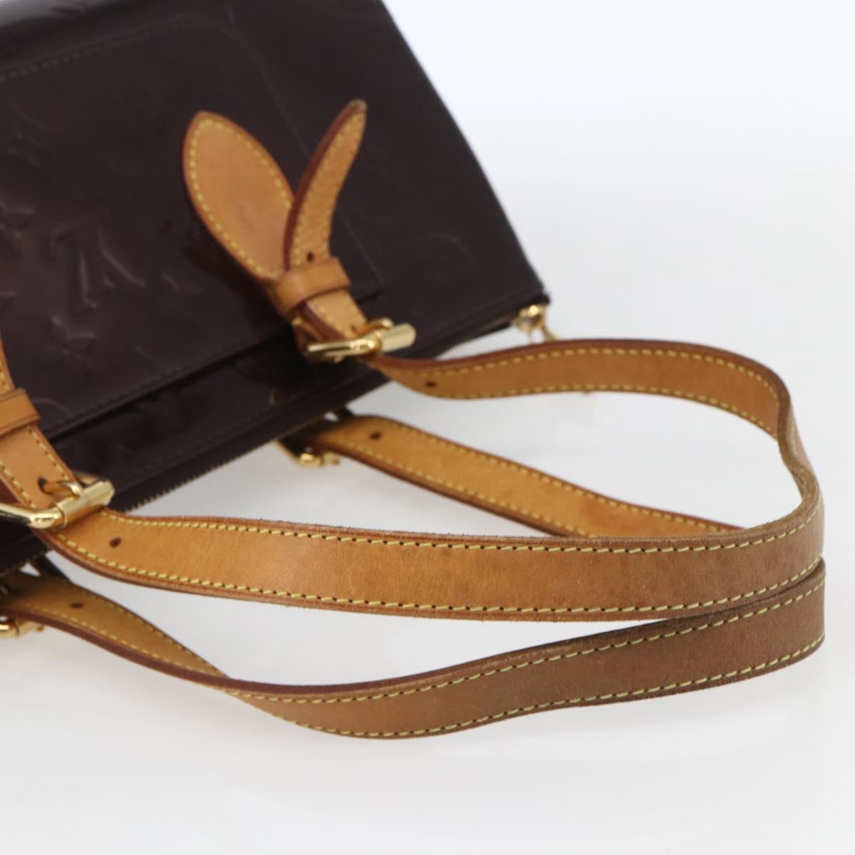 LOUIS VUITTON Monogram Vernis Rosewood Avenue Bag Amarante M93510 LV Auth ka1207