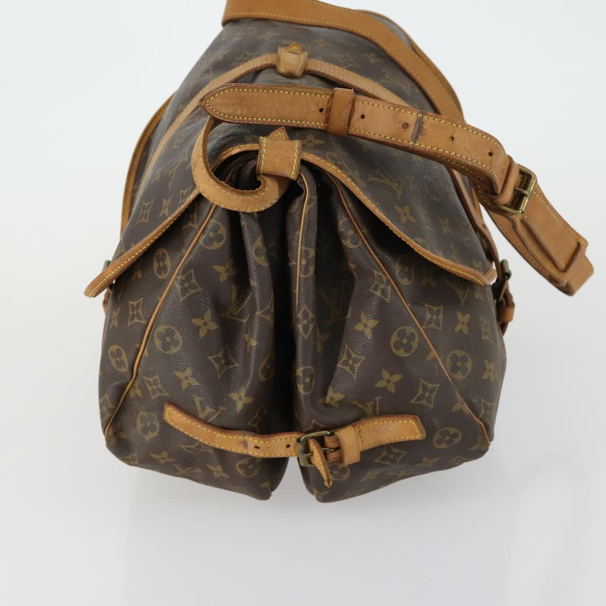 LOUIS VUITTON Monogram Saumur 35 Shoulder Bag M42254 LV Auth ka1233