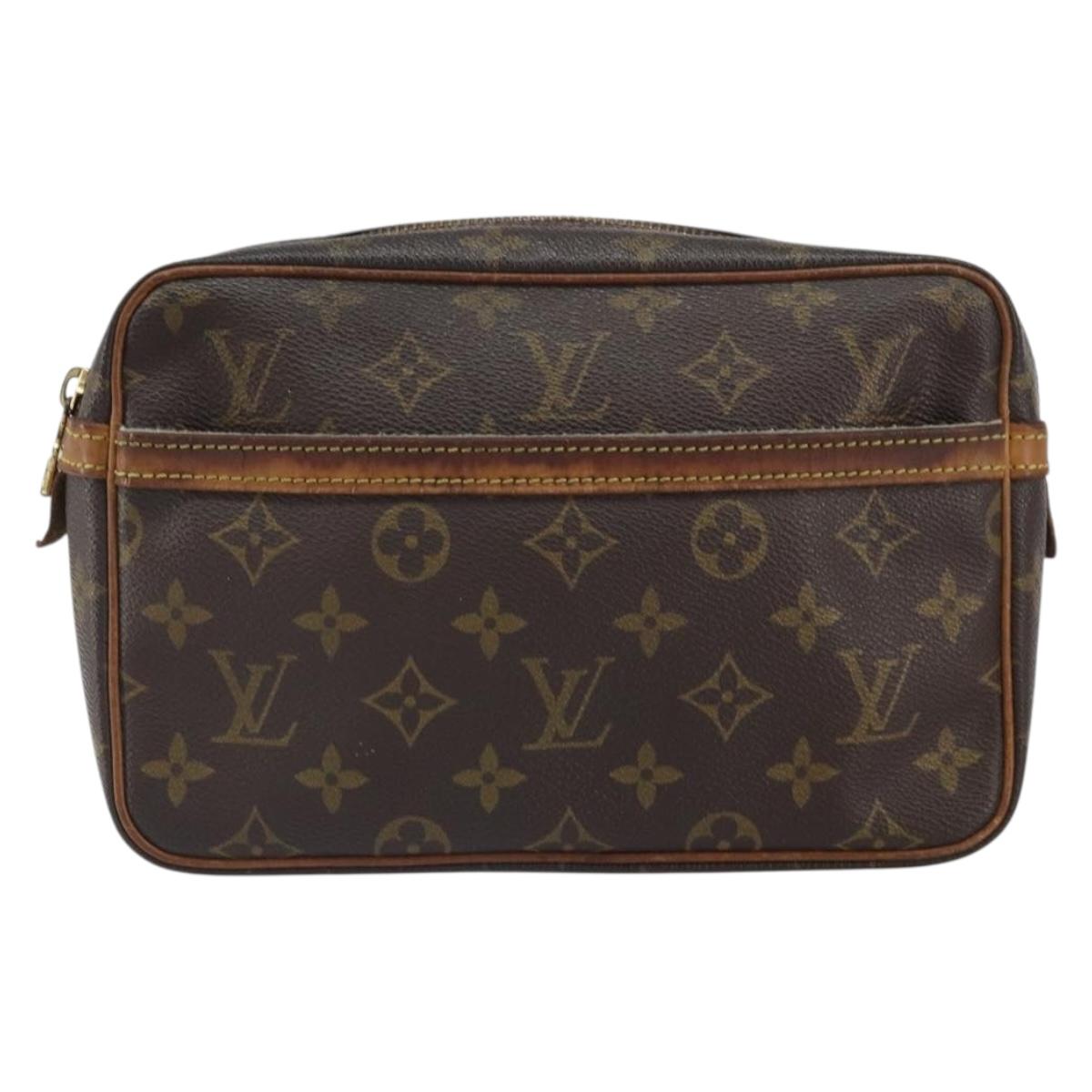 LOUIS VUITTON Monogram Compiegne 23 Clutch Bag M51847 LV Auth ka1240