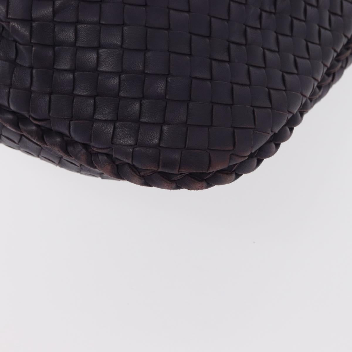 BOTTEGA VENETA INTRECCIATO Hobo Shoulder Bag Leather Purple 115653 Auth ka125