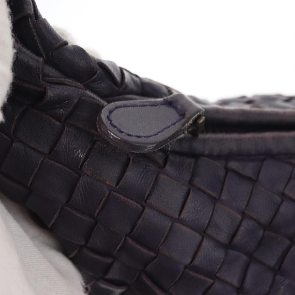 BOTTEGA VENETA INTRECCIATO Hobo Shoulder Bag Leather Purple 115653 Auth ka125