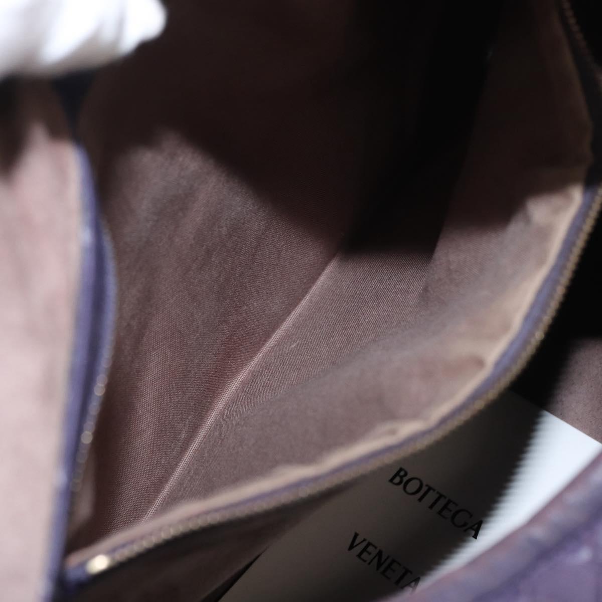 BOTTEGA VENETA INTRECCIATO Hobo Shoulder Bag Leather Purple 115653 Auth ka125