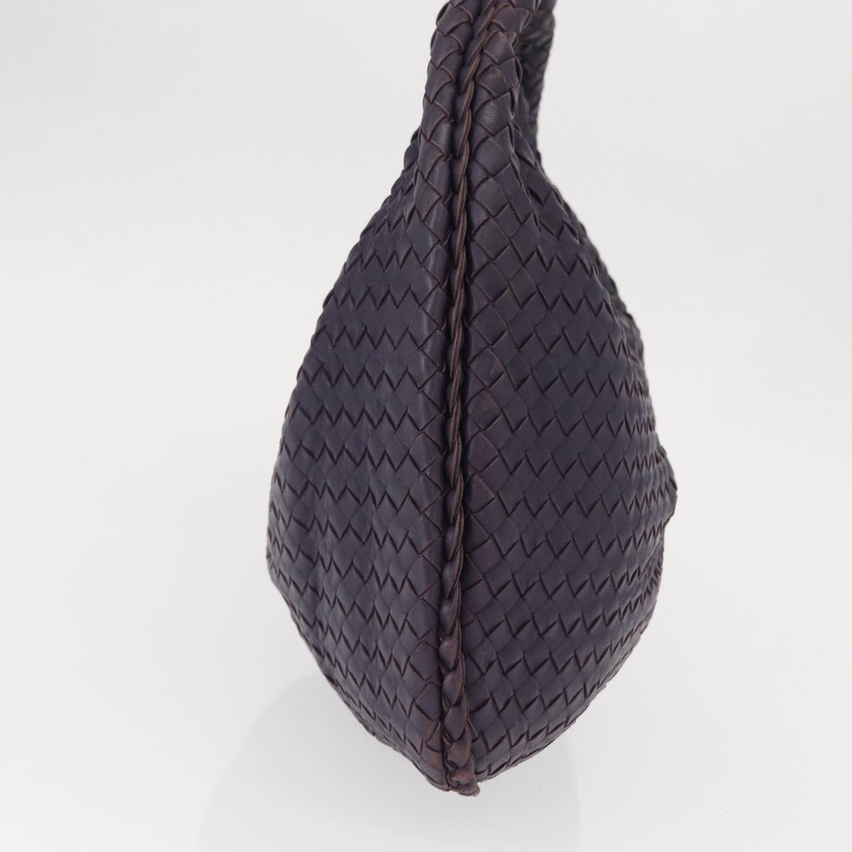 BOTTEGA VENETA INTRECCIATO Hobo Shoulder Bag Leather Purple 115653 Auth ka125