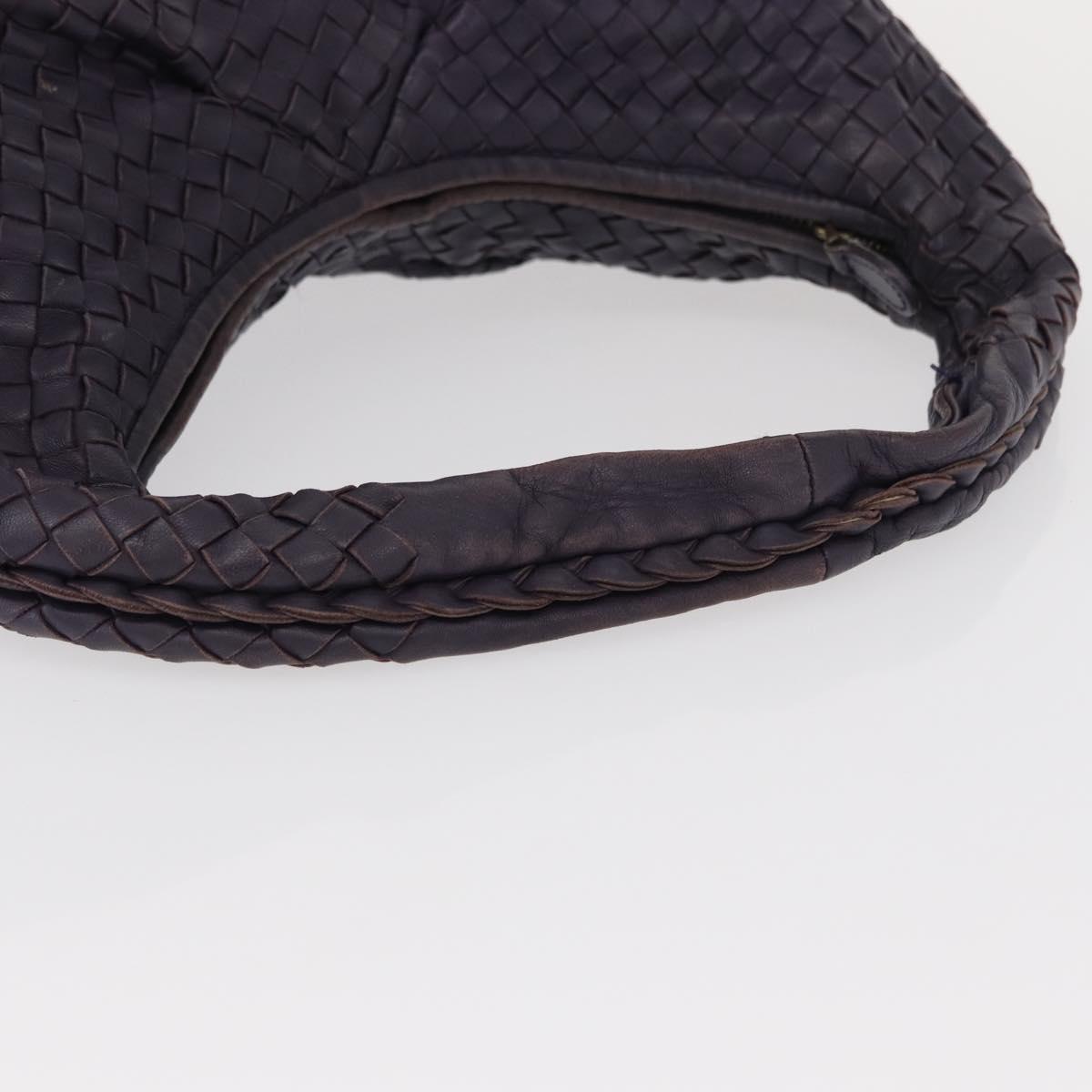 BOTTEGA VENETA INTRECCIATO Hobo Shoulder Bag Leather Purple 115653 Auth ka125