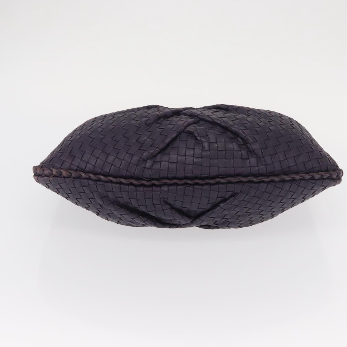BOTTEGA VENETA INTRECCIATO Hobo Shoulder Bag Leather Purple 115653 Auth ka125
