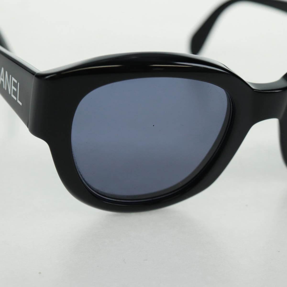 CHANEL Sunglasses plastic Black CC Auth ka1252