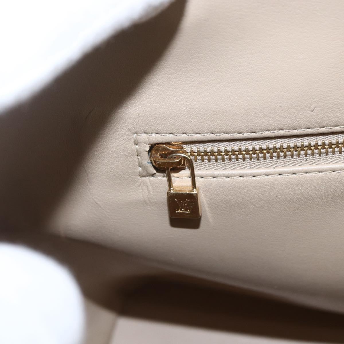 LOUIS VUITTON Monogram Vernis Houston Hand Bag Beige M91004 LV Auth ka1258