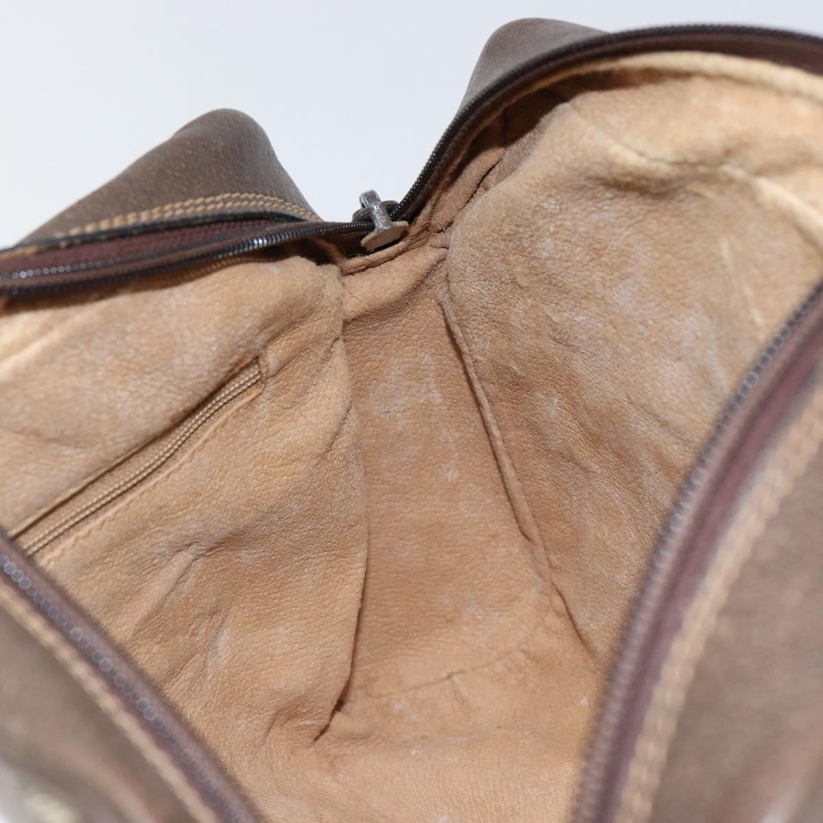 GUCCI GG Supreme Web Sherry Line Bag PVC Beige Gold 75 001 4071 Auth ka127