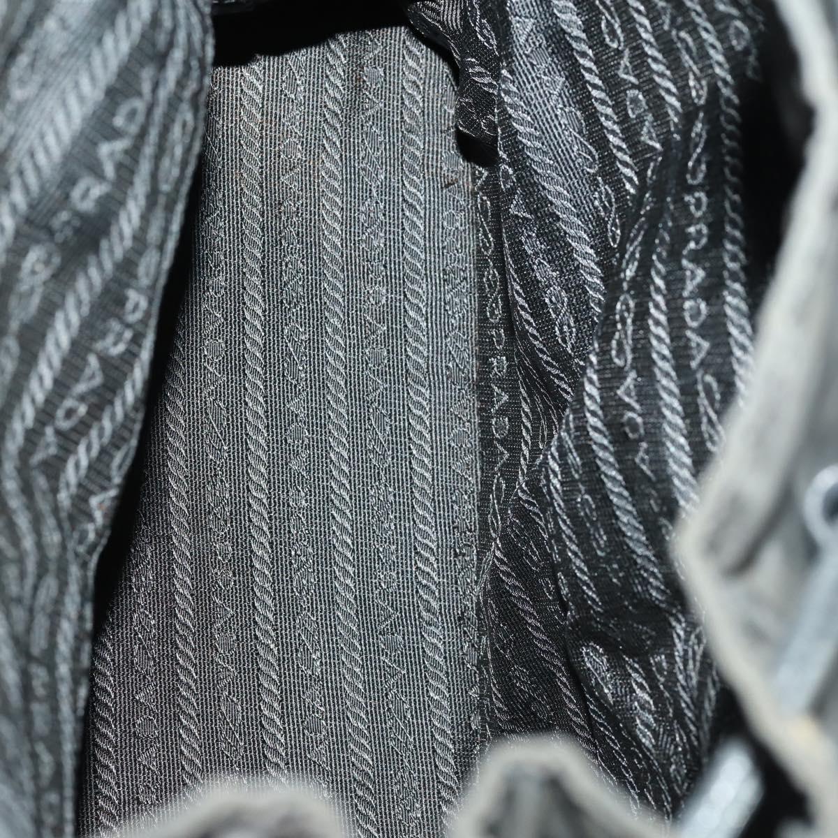 PRADA Backpack Nylon Black Gold Auth ka1273
