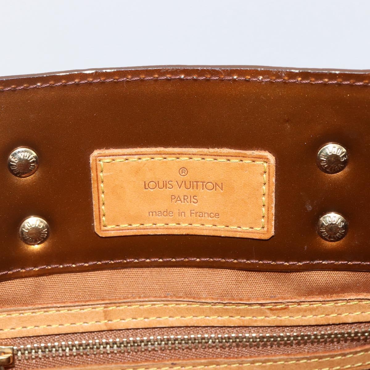 LOUIS VUITTON Monogram Vernis Reade PM Hand Bag Bronze M91146 LV Auth ka1278