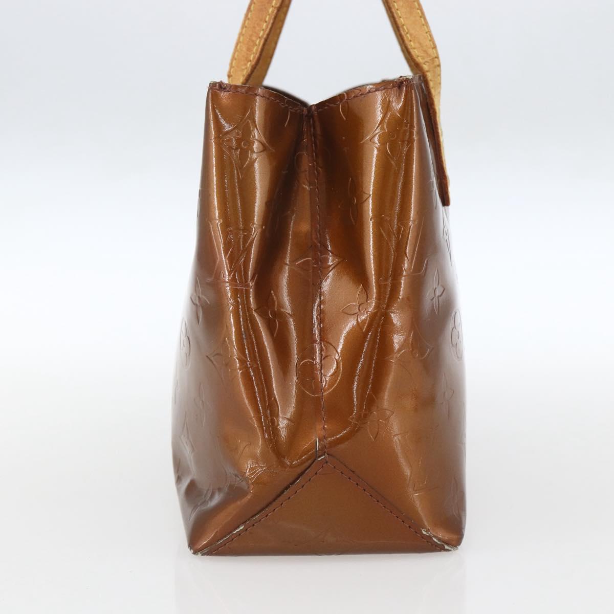 LOUIS VUITTON Monogram Vernis Reade PM Hand Bag Bronze M91146 LV Auth ka1278