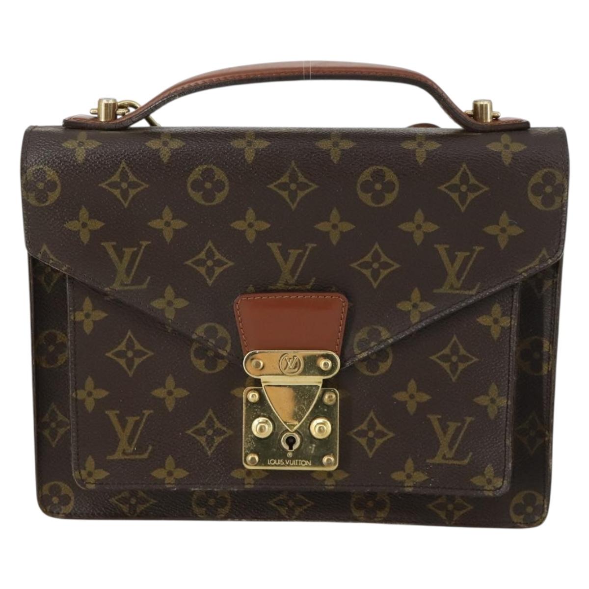 LOUIS VUITTON Monogram Monceau 28 Hand Bag M51185 LV Auth ka1298A