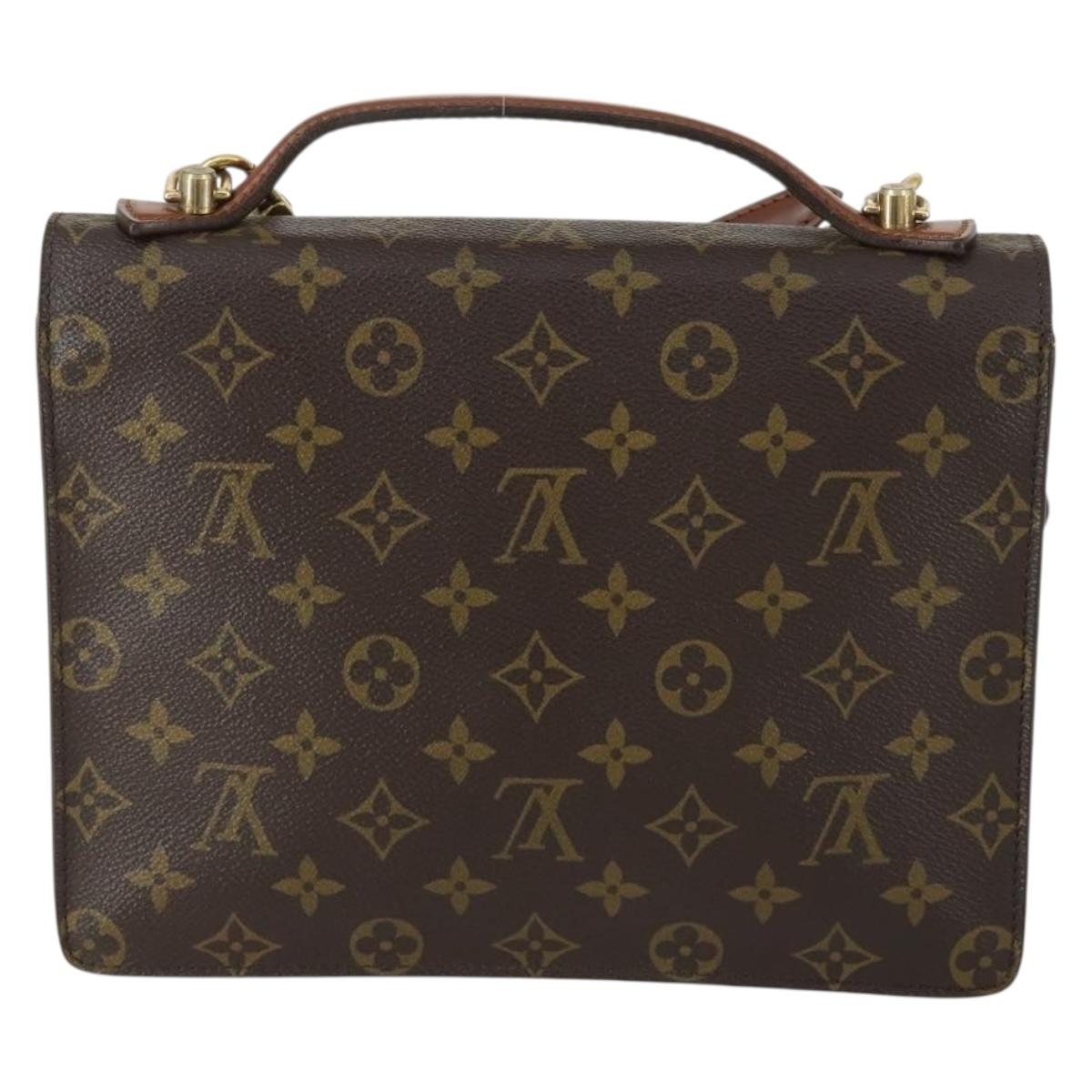 LOUIS VUITTON Monogram Monceau 28 Hand Bag M51185 LV Auth ka1298A