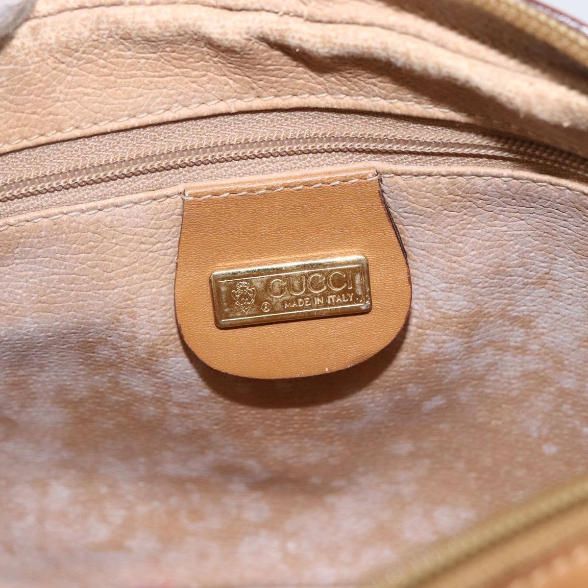 GUCCI Micro GG Supreme Shoulder Bag PVC Beige Gold 007 113 0095 Auth ka1300