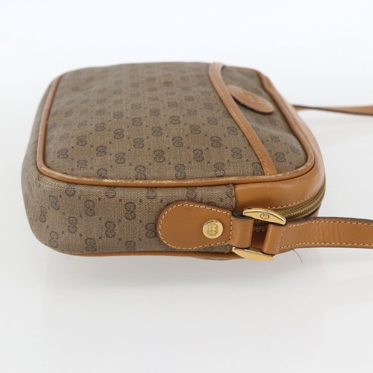 GUCCI Micro GG Supreme Shoulder Bag PVC Beige Gold 007 113 0095 Auth ka1300
