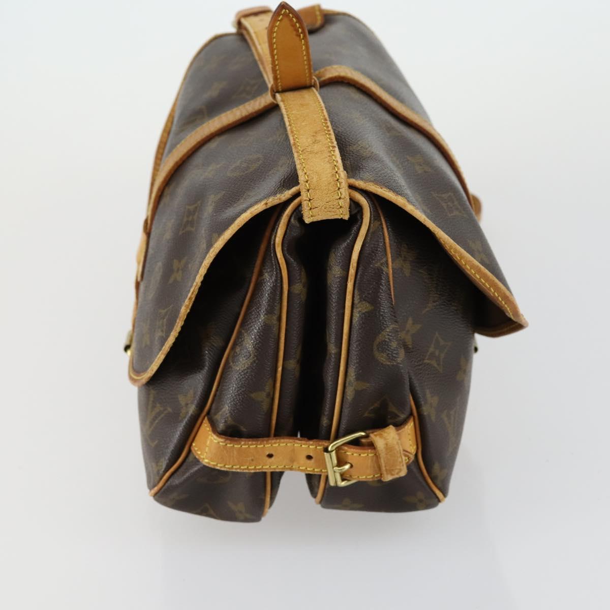 LOUIS VUITTON Monogram Saumur 30 Shoulder Bag M42256 LV Auth ka1312