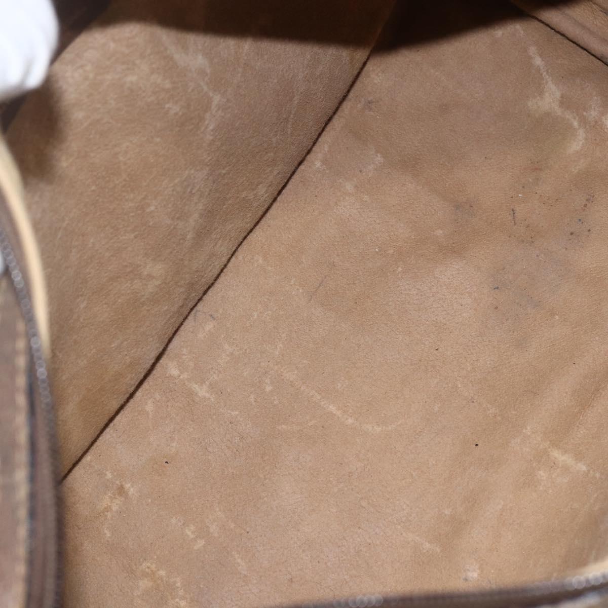 GUCCI GG Supreme Web Sherry Line Boston Bag PVC Beige Gold 39 02 007 Auth ka1316