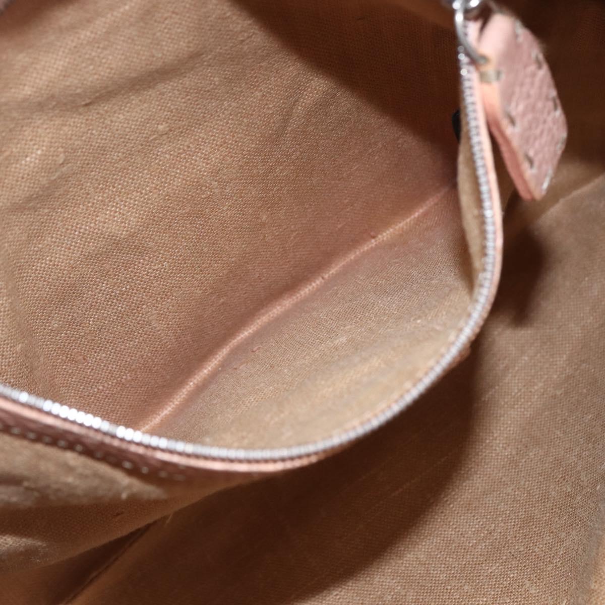 FENDI Celeria Hand Bag Leather Pink Auth ka1320