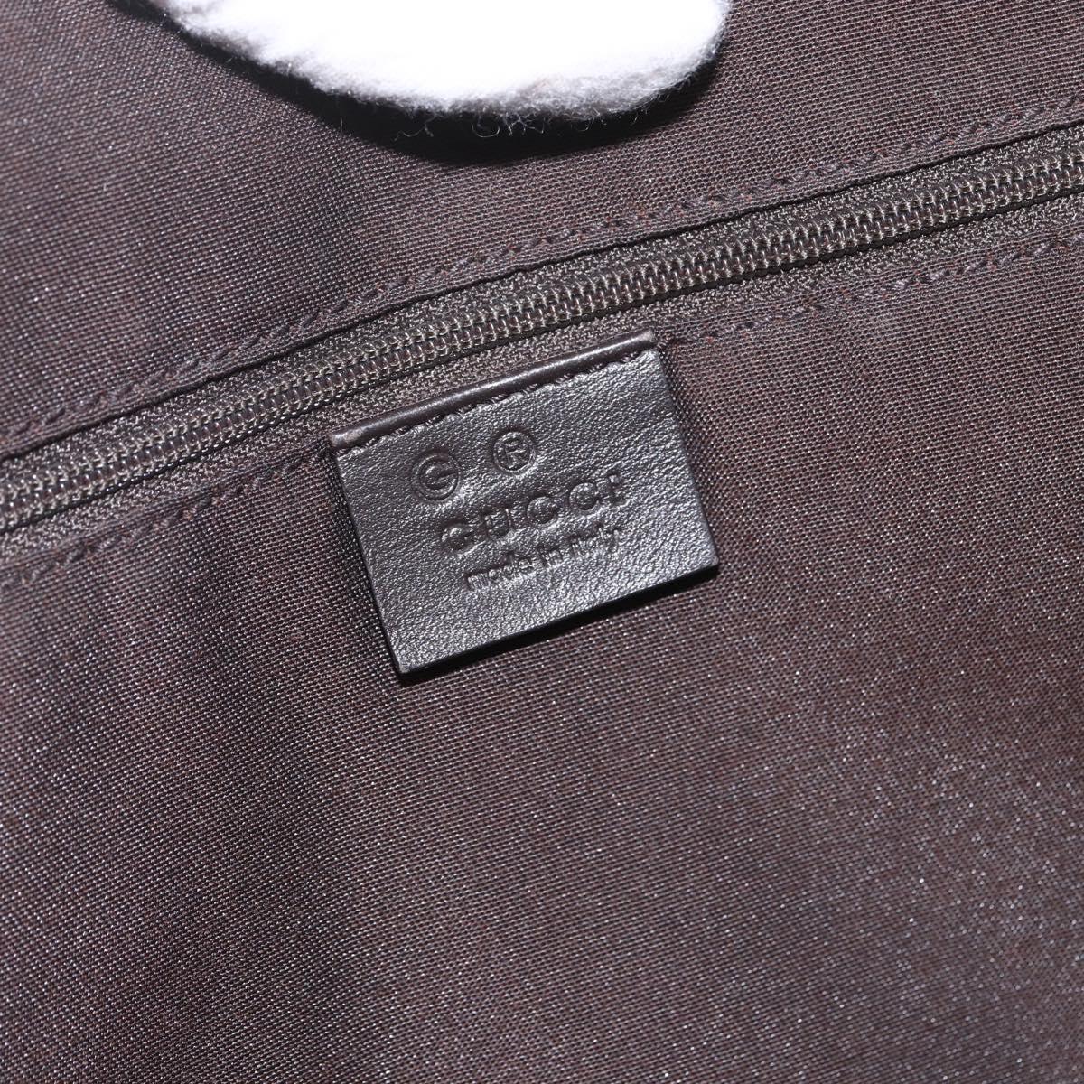 GUCCI GG Canvas Shoulder Bag Brown Silver 272350 Auth ka1322
