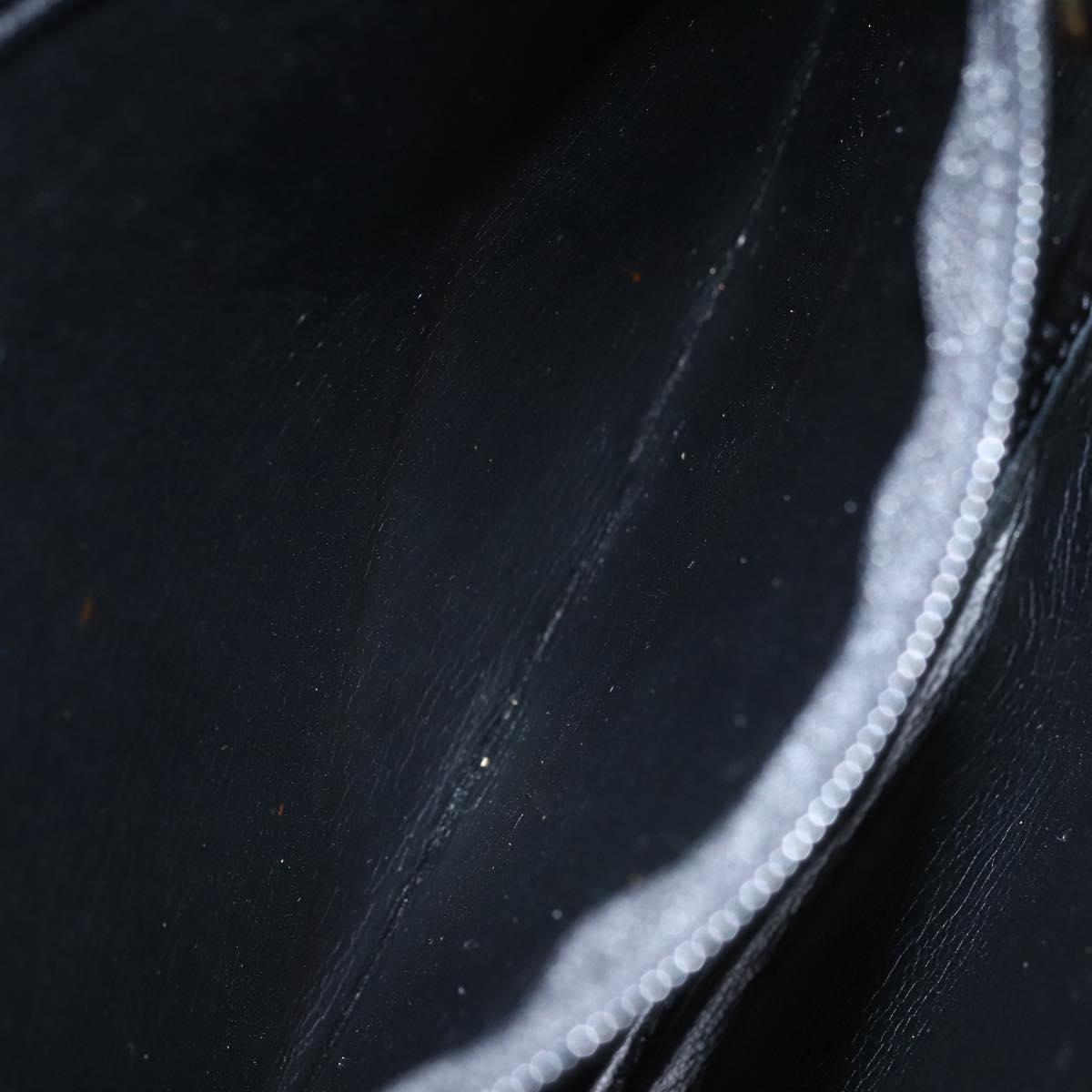 Christian Dior Shoulder Bag Leather Black Gold Auth ka1324