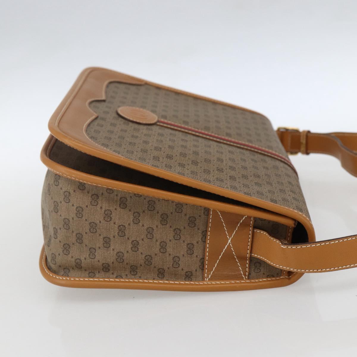 GUCCI Micro GG Supreme Web Sherry Line Bag PVC Beige 001 104 0551 Auth ka1331