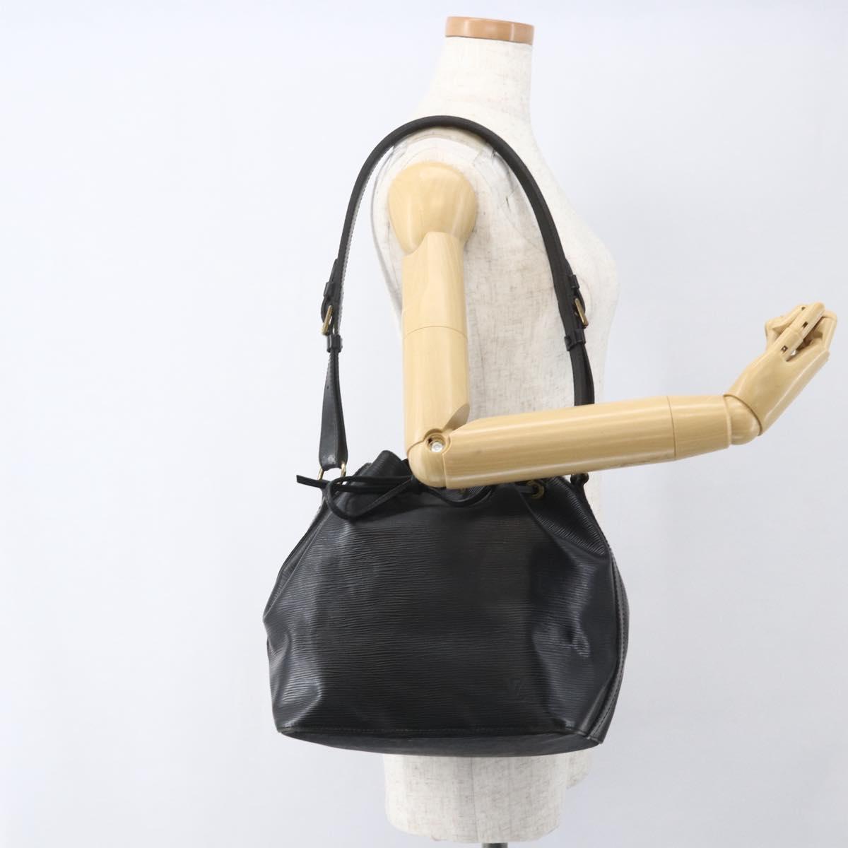 LOUIS VUITTON Epi Petit Noe Shoulder Bag Black M44102 LV Auth ka1345