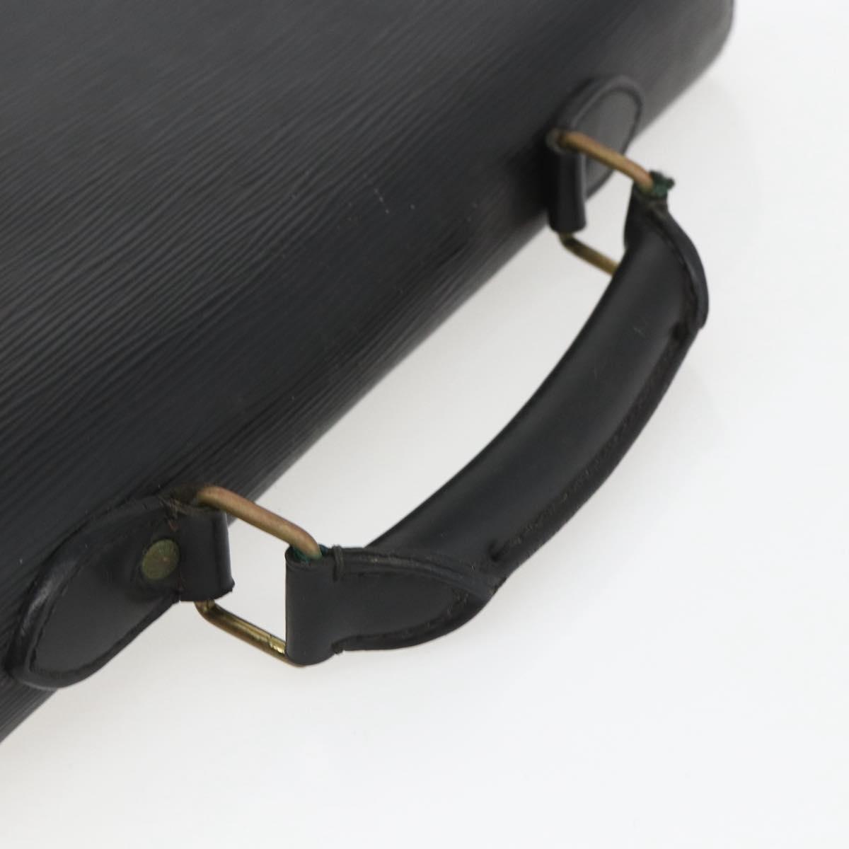 LOUIS VUITTON Epi ServietteConseiller Business Bag Black M54422 LV Auth ka1353