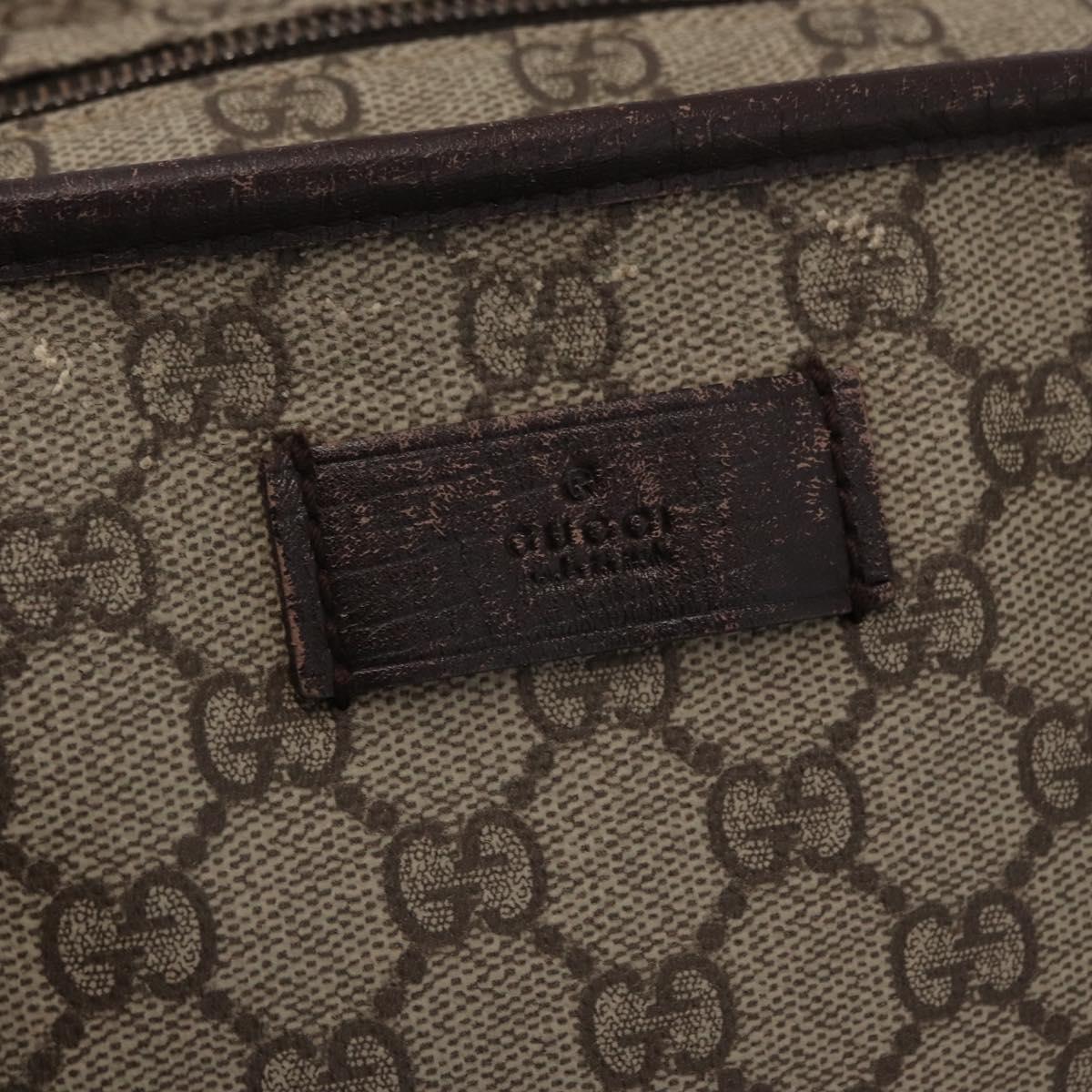 GUCCI GG Supreme Tote Bag PVC Beige Silver 181084 Auth ka1354